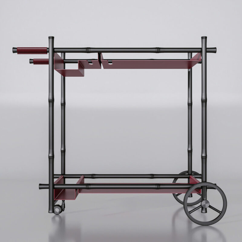 bar cart có bánh phụ trước bar cart có bánh phụ trước