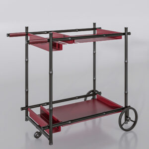 bar cart có bánh phụ trước bar cart có bánh phụ trước