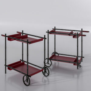 bar cart có bánh phụ trước bar cart có bánh phụ trước