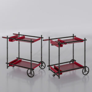 bar cart có bánh phụ trước bar cart có bánh phụ trước
